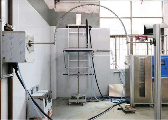 SUS304 IP-testapparatuur voor roestvrijstalen platen met verstelbare draaihoek en 10,4 inch kleuren touchscreen